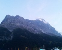 20150805_211221 The north face of the Eiger If you look very carefully you can see the lights at Eigerwand station and Mittellegi Hütte