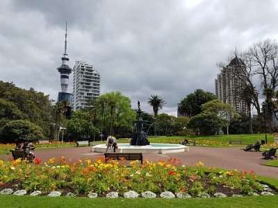 Albert Park and Sky Tower, Auckland