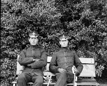 Gilbert and Reggie in uniform Original caption: Gilbert and Reggie in uniform