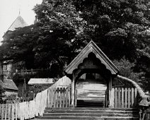 Entrance to St. Lawrence's church, Bidborough, Kent Original caption: A Lych gate