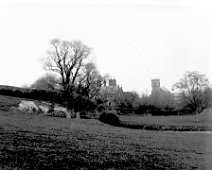 Sedgeford church and vicarage Taken from just below Hill Farm by the Lady Well Original caption: Landscape with church