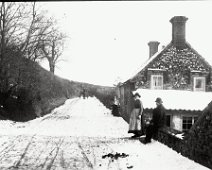 Fring Lane near Cole Green Sedgeford Original caption: Village St. with snow