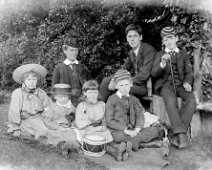 Group of 7 children Original caption: Group of 7 children