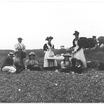 Heacham shore group Original caption: Heacham shore group