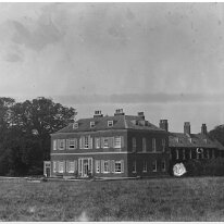 Heacham Hall Largely burnt down during WW2 whilst in use as an army billet. All that remained was the kitchen wing at the rear which was later converted into the house there...