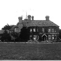 Dr Bellamy's house (Ingoldisthorpe Manor) burnt down in 1970's, new houses built over the site Original caption: A house