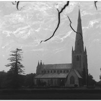Snettisham church damaged Original caption: Snettisham church (damaged)