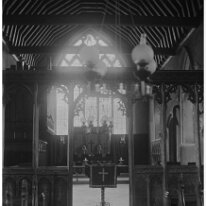 St. Nicholas's church, Dersingham Original caption: Church interior