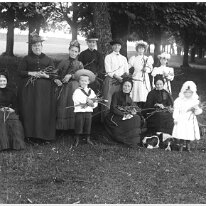 Gathering kindling Original caption: Gathering kindling
