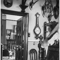 Interior hallway to dining room Comment on copy in the Woodgate box :- Folkestone 15 Grimston Avenue Dining room doorway from front door Original caption: Interior hallway to drawing room