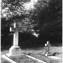 Mrs. Coldham's graves, Anmer church Original caption: Mrs, Coldham's graves