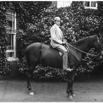 Young Harriman on horseback Original caption: Young Harriman on horseback