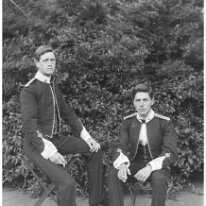 Gilbert & Reggie Original caption: Gilbert and friend