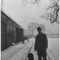 Gilbert and Dog Original caption: Gilbert and Dog
