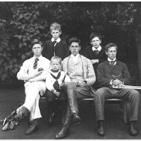 6 Boys together Original caption: 6 Boys together