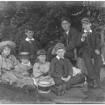 Group of 7 children Original caption: Group of 7 children