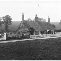 Workers cottage In the grounds of Sedgeford Hall Original caption: Workers cottage