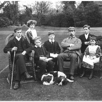 Family group in 1891, Sedgeford Hall Original caption: Family group in 1891
