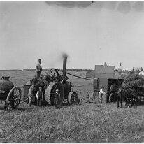 Threshing corn Original caption: Threshing corn