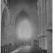 Snettisham church interior Original caption: Snettisham church interior