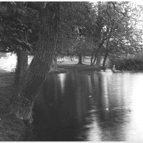 Mr. H in a canoe Sedgeford Park Original caption: Mr. H in a canoe