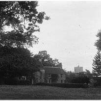 Large house and Heacham church Original caption: Large house and Heacham church