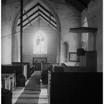 Interior of Fring church Original caption: Church interior 2