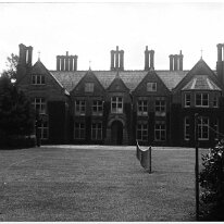 Docking Hall front door Original caption: Docking Hall front door