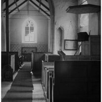 Interior of Fring church Original caption: Church interior
