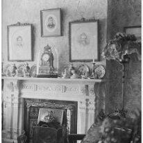 Interior with clock Original caption: Interior with clock
