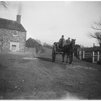 Sedgeford Green Cole Green approached from Docking Rd. Original caption: Sedgeford Green