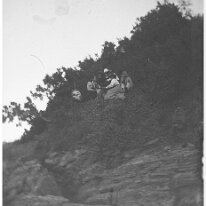 Party on a cliff Original caption: Party on a cliff