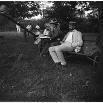 Family playing Original caption: Family playing