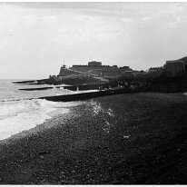 The Wish Martello Tower, Eastbourne Original caption: Seaside beach