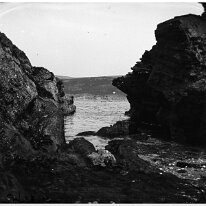 Splat Cove Original caption: Seascape thro' rocks