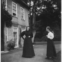 Grandmother with Nona, probably Sedgeford Hall Original caption: Grandmother with Nona, probably