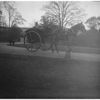Man in a pony and trap Quite likely to be Rev. Ogle, Vicar of Sedgeford. Original caption: Man in a pony and trap