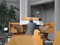 Someone playing the organ in Hillgrimskirkja, Reykjavik