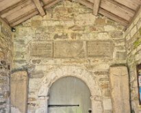 The porch with Anglo-Saxon sundial, St. Gregory's Minster