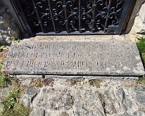 The entrance step to the chapel