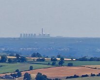 View of Drax power station about 40 miles away.