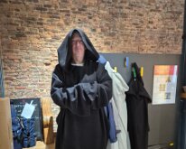 Monking about in the visitor centre at Whitby Abbey
