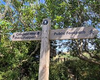 Signpost on the coast path