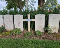 Grave of several nations and faiths at Bailleul cemetery