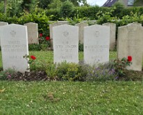 ... and, close by, German graves