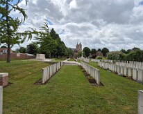 Overview of Merville communal cemetery
