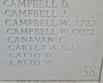 1727 Pte. William Campbell of the 1/4th Seaforth Highlanders Great-great-uncle of our daughter-in-law