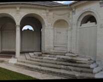 Panorama of the central section of Le Touret memorial to the missing