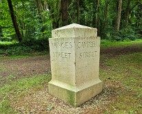 Junction between Princes Street and Campbell Street in Delville The troops gave familiar street names to the rides in the wood