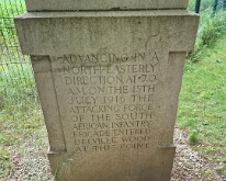 Stone marking the point that the S.A. forces entered and left the wood